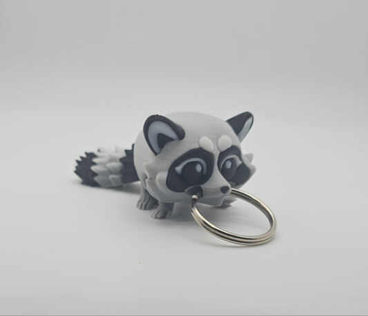 Puff-Raccoon W/Keychain